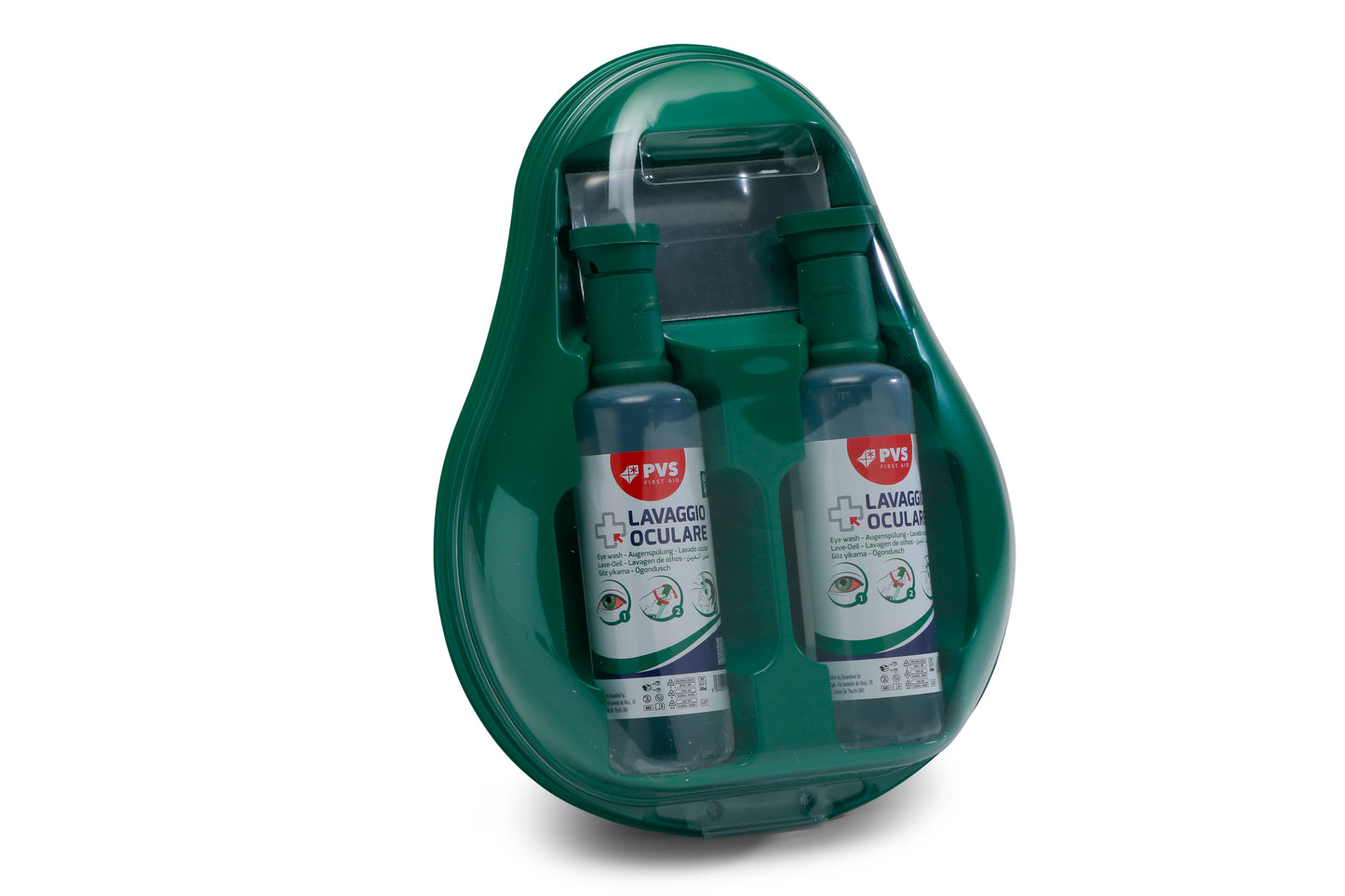 ECOLAV Augenspülstation 2 x 500 ml NaCl inkl. Wandhalterung