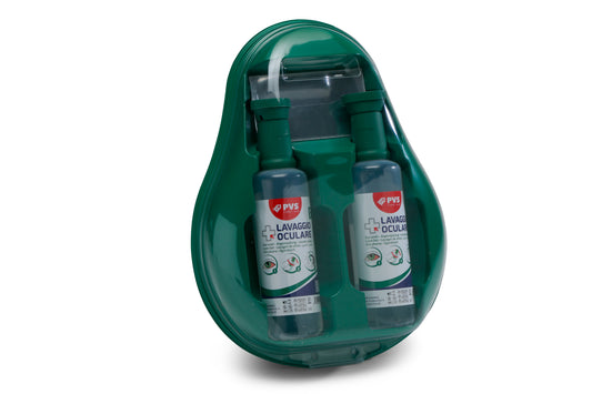 ECOLAV Augenspülstation 2 x 500 ml NaCl inkl. Wandhalterung
