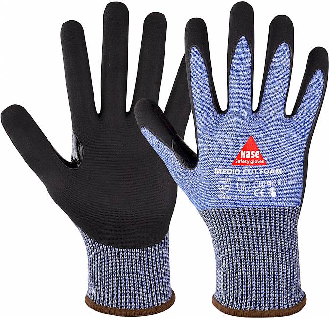 Hase Medio Cut Foam Schnittschutzhandschuh Level D 10 Stk.