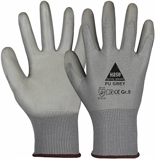 Hase PU Grey Montagehandschuh mit PU-Beschichtung 10 Stk.