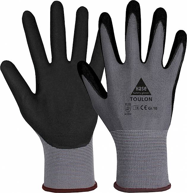 Hase Toulon Montagehandschuh mit Nitrilschaum 10 Stk.